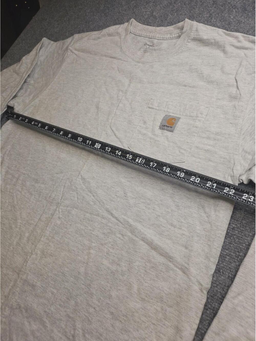 Carhartt~Men's Long Sleeve Pocket T-Shirt Original Fit LARGE K126 Ash - Picture 5 of 8